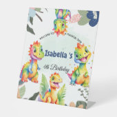 キュートフローラレインボー恐竜ハッピーバースデーパーティー 台座サイン (正面)