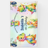 キュートフローラレインボー恐竜ハッピーバースデーパーティー 横断幕 (縦)