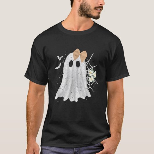 キュートフローラレース幽霊コケッガーリートボーおもしろいハ Tシャツ (正面)