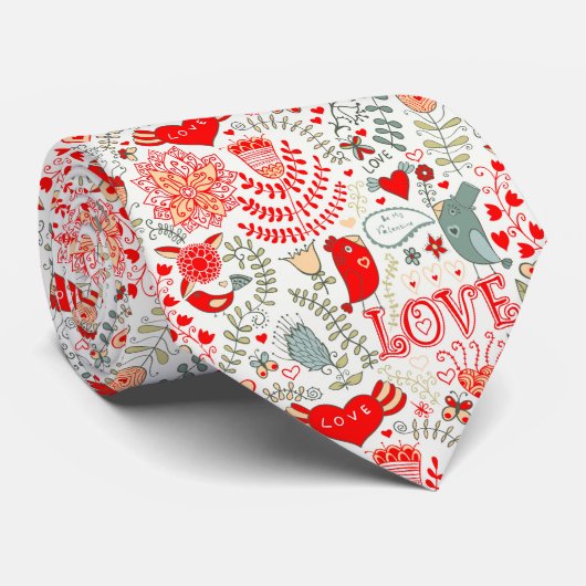 キュートフローラヴァレンティネスデザイン ネクタイ (ロール)