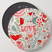 キュートフローラヴァレンティネスデザイン 缶バッジ (正面&裏面)