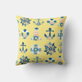 キュートフローラ航海のいかりライトハウスイエロー クッション (裏面)
