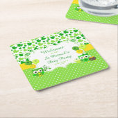 キュートフールズセントパトリックの日パーティー スクエアペーパーコースター (アングル)