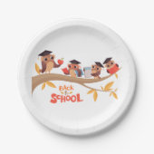 キュートフール新学期卒業 ペーパープレート (正面)