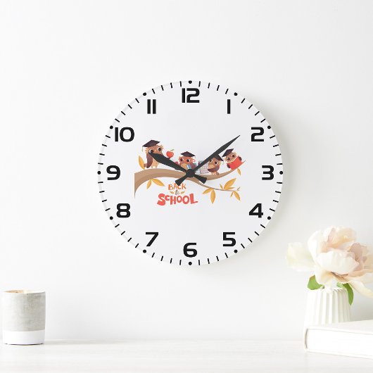 キュートフール新学期卒業 ラージ壁時計