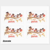 キュートフール新学期卒業 長方形シール (シート)