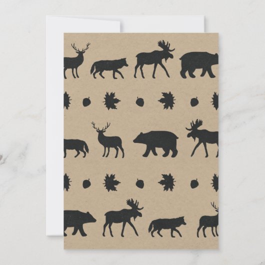 キュートフ素朴ランネルキャンピングバースデーパーティー招待状 招待状 (裏面)