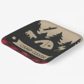 キュートフ素朴ランネルキャンプ誕生日パーティー ペーパープレート (傾斜あり)