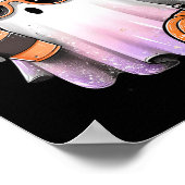 キュートブギー幽霊コーヒーカボチャ不気味シーズンハル ポスター (角)