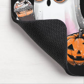 キュートブギー幽霊コーヒーカボチャ不気味シーズンハル マウスパッド (コーナー)