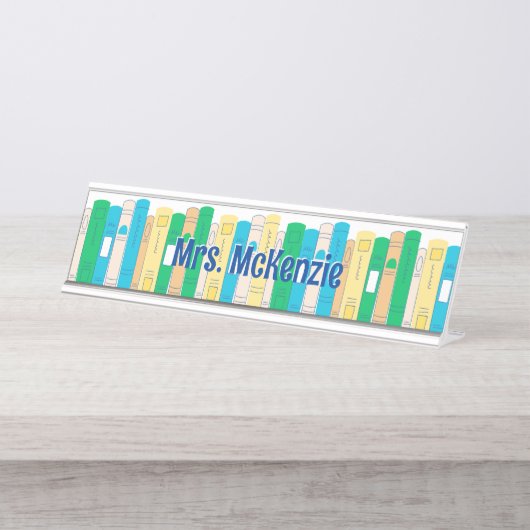 キュートブックス英語先生 デスクネームプレート (正面)