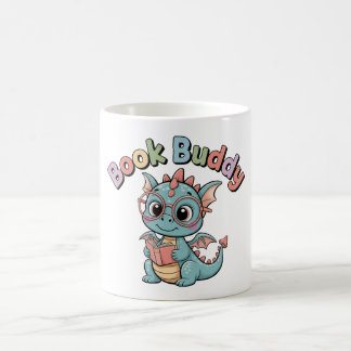キュートブックバディリーディングドラゴンマグ コーヒーマグカップ