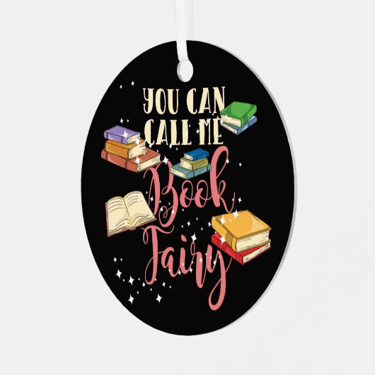 キュートブックフェアリー図書館休日 メタルオーナメント (正面左)