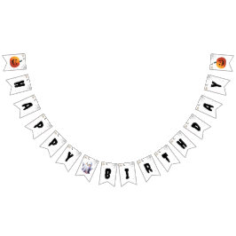 キュートブハロウィーン幽霊ボーイハッピーバースデー バンティングフラッグ