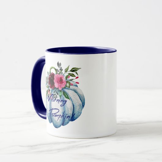 キュートブパーソナライズされたルーモーニングカボチャコーヒー マグカップ (正面左)