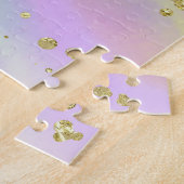 キュートブライトカラフル金ゴールドグリッター ジグソーパズル (側面)