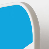 キュートブライトスカイブルーホワイトピックルストライプ文字 ピックルボールラケット (左詳細)