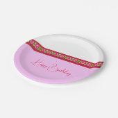 キュートブライトピンクフローラ ペーパープレート (アングル)