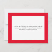 キュートブライト赤いハートありがとう サンキューカード (裏面)