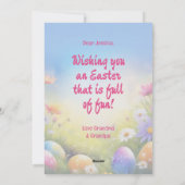 キュートブラウンイースターベビーバニー シーズンカード (裏面)