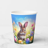 キュートブラウンイースターベビーバニー 紙コップ (正面)