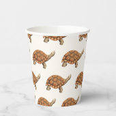 キュートブラウンカメ誕生日 紙コップ (左)