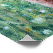 キュートブラウンカーフインフラワーズファインアートプリント ポスター (角)