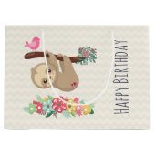 キュートブラウンスロスつるズの逆誕生日 ラージペーパーバッグ (正面)