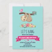 キュートブラウンスロスつるズの逆誕生日 招待状 (正面)