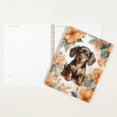 キュートブラウンダッシュントパピーピーピーピーピーチフローラ プランナー手帳 (ディスプレー)