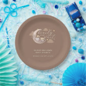 キュートブラウンベアリーウェイムーンスタースリーピークマ ペーパープレート (パーティー)