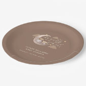 キュートブラウンベアリーウェイムーンスタースリーピークマ ペーパープレート (アングル)