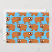 キュートブラウンベアーキッズ1st誕生日パーティの招待状 招待状 (裏面)