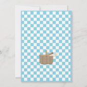 キュートブラウンベア男の赤ちゃんピクニックベビーシャワー 招待状 (裏面)