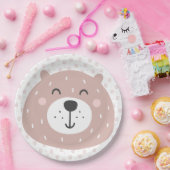 キュートブラウンベア – 子供の誕生日紙プレート ペーパープレート (パーティー)