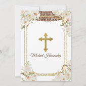 キュートブラウンメキシコのバプテスマ&ファースト誕生日 招待状 (裏面)