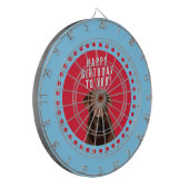 キュートブラウンラブラドールリトリーブドッグハッピーバースデー ダーツボード (正面左)