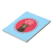 キュートブラウンラブラドールリトリーブドッグハッピーバースデー ノートパッド (回転)