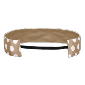 キュートブラウン水玉模様 アスレチックヘッドバンド (裏面)