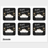 キュートブラックカボチャハッピーハローウィン スクエアシール (シート)