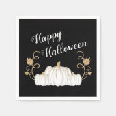 キュートブラックカボチャハッピーハローウィン スタンダードカクテルナプキン (正面)