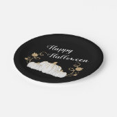 キュートブラックカボチャハッピーハローウィン ペーパープレート (アングル)