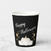 キュートブラックカボチャハッピーハローウィン 紙コップ (裏面)