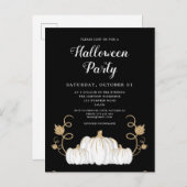 キュートブラックカボチャハローウィンパーティ ポストカード (正面/裏面)