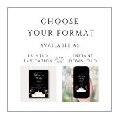 キュートブラックカボチャハローウィンパーティ 招待状