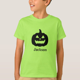 キュートブラックカボチャ名前をカスタムするハロウィーンTシャツ Tシャツ