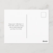 キュートブラックキッテンハロウィンお洒落猫好き ポストカード (裏面)