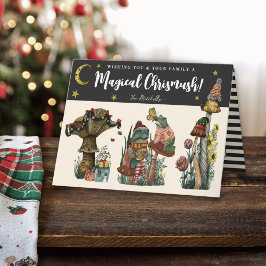 キュートブラックキメリーームコテージコーラスクリスマスホ シーズンカード