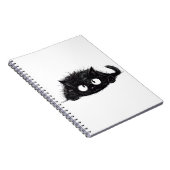 キュートブラックキャットスケッチ ノートブック (右側)