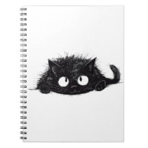 キュートブラックキャットスケッチ